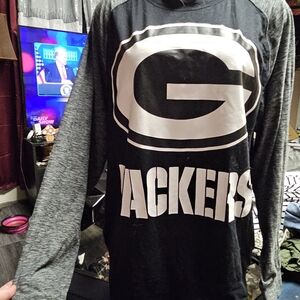 Fanatics Black and Gray Packers Women's Top